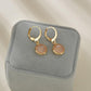Fashion personality earrings female retro ethnic jelly color earrings French simple earrings