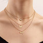Fashion Jewelry Temperament Butterfly Dragonfly Combination Multilayer Necklace Niche Design Love Pendant Clavicle Chain Female