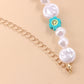 Jewelry Fashion Color Soft Pottery Flower Necklace Female Simple Geometric Short Shaped Pearl Necklace