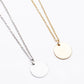 Simple Small Disc Thin Chain Temperament Clavicle Chain Simple Necklace Versatile Necklace Accessories
