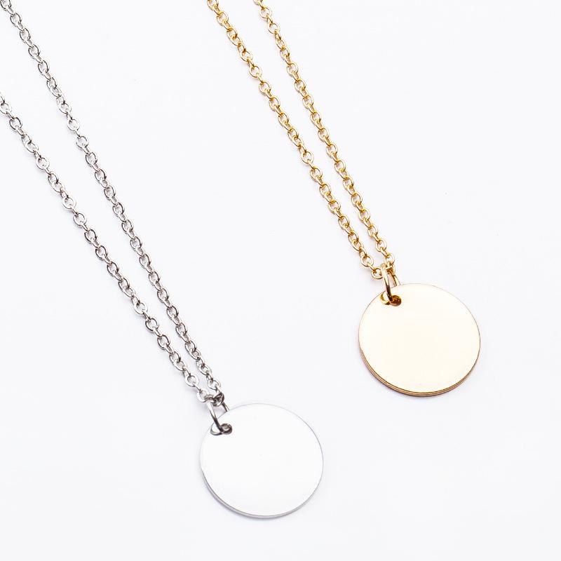 Simple Small Disc Thin Chain Temperament Clavicle Chain Simple Necklace Versatile Necklace Accessories