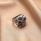 Trendy Fashion Retro Men's Creative Design Skull Rose Flower Men's Hip Hop Ring