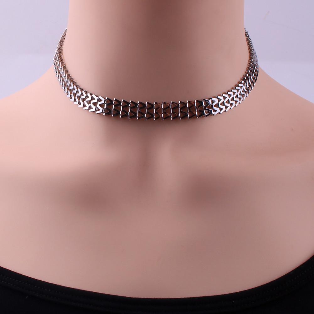 Necklace Jewelry Simple Versatile Hollow M Buckle Chain Necklace Clavicle Chain Personality Retro Necklace Female