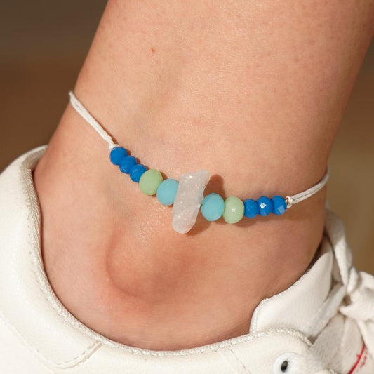 Accessories Pop Stone Crystal Anklet Bohemian Braided Anklet Bracelet Women