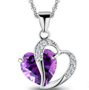 Jewelry Fashion Classic Ocean Star Crystal Necklace Simple Heart Pendant