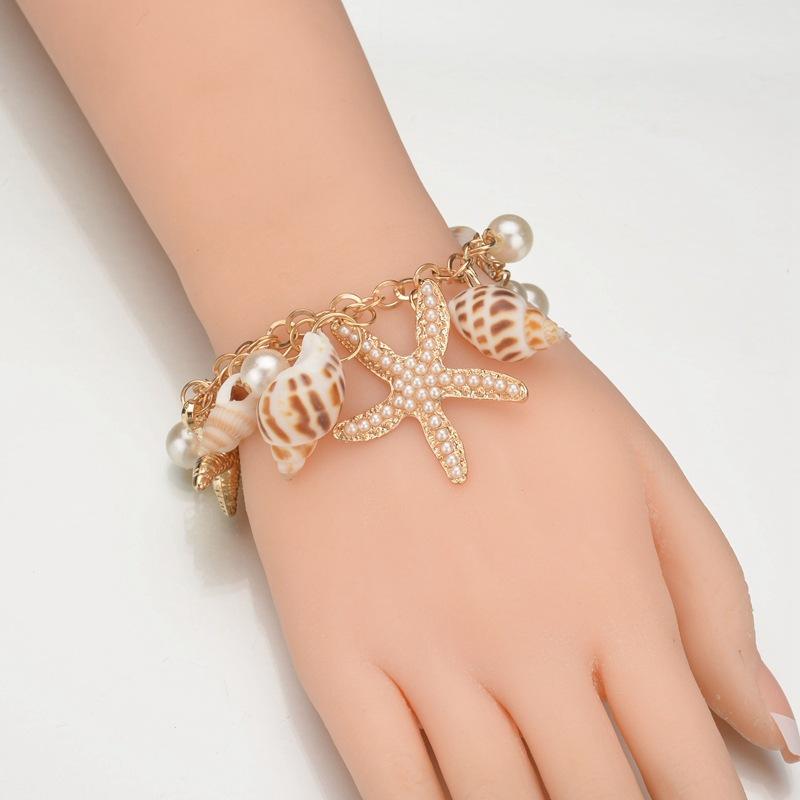 Trendy Trendy Tidal Ocean Boho Bracelet Starfish Shell Bracelet