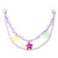 Versatile Bag Accessories Acrylic Chain Flower Petal Pendant Decoration Ladies Bag Pendant