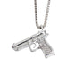 Fashion pistol necklace creative hip-hop HIPHOP trendy brand pendant jewelry