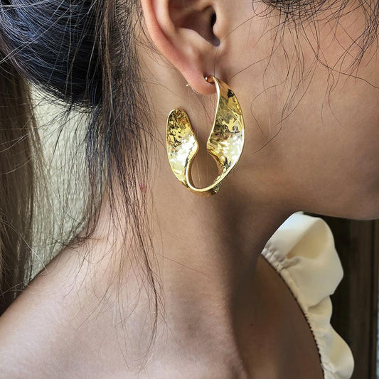 E8673 trendy geometric irregular earrings supply trendy earrings creative personality earrings