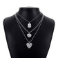 N1667 Stacked Hip-Hop Necklace Women's Brand Love Micro-inlaid Temperament Geometric Clavicle Necklace