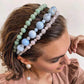 F3583 net red simple temperament bead headband candy color girl heart sweet headband personality Mori hair accessories female