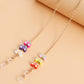 Colorful mask hanging chain Glasses hanging chain soft pottery flower butterfly glasses chain mask chain