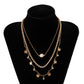 Jewelry Niche Butterfly Rhinestone Tassel Multi-layer Necklace Simple Diamond-studded Imitation Pearl Necklace Women