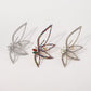 E112 Exaggerated Sweet Cool Niche Earrings Personality Design Leaves Hip-Hop Punk Earrings Full of Diamonds