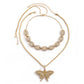 Jewelry Retro Twist Set Necklace Female Hip Hop Full Diamond Cuban Buckle Diamond Butterfly Necklace