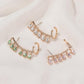 Earrings Temperament Water Drop Tassel Earrings Mori Crystal Zircon Ear Clip Ear Studs Integrated Earrings