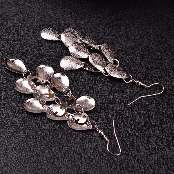 Long water drop frosted surface earrings fashion multi-layered boutique earrings