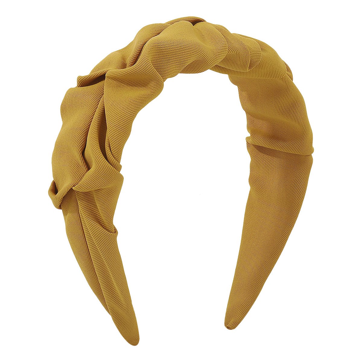 F534 French retro pleated wide-brimmed simple hair hoop female pure color fragrance elegant girl heart personality head hoop