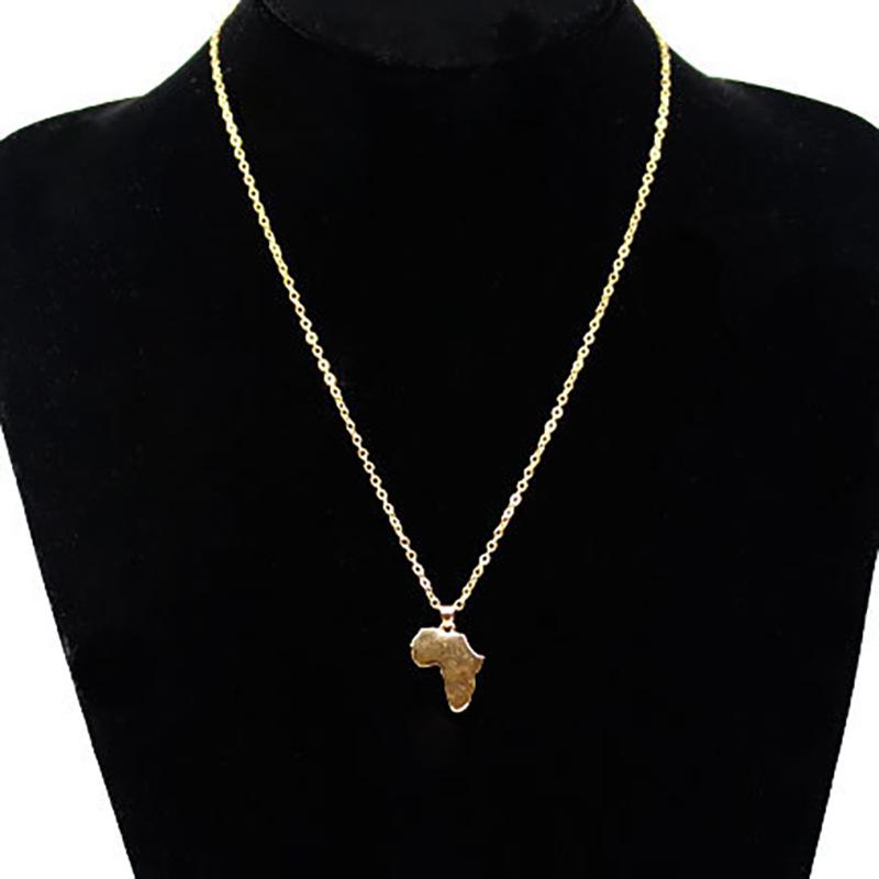 Fashion creative African map shape necklace trendy all-match pendant pendant