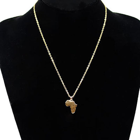 Fashion creative African map shape necklace trendy all-match pendant pendant