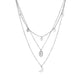 Fashion Vintage Shell Moon Pendant Necklace Round Iron Plate Clavicle Chain Necklace Jewelry