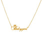 Jewelry Personality Babygirl English Letter Necklace Simple Ladies Crown Clavicle Chain
