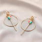 Fashion creative personality colorful hollow tassel earrings long circle ins popular ear jewelry female