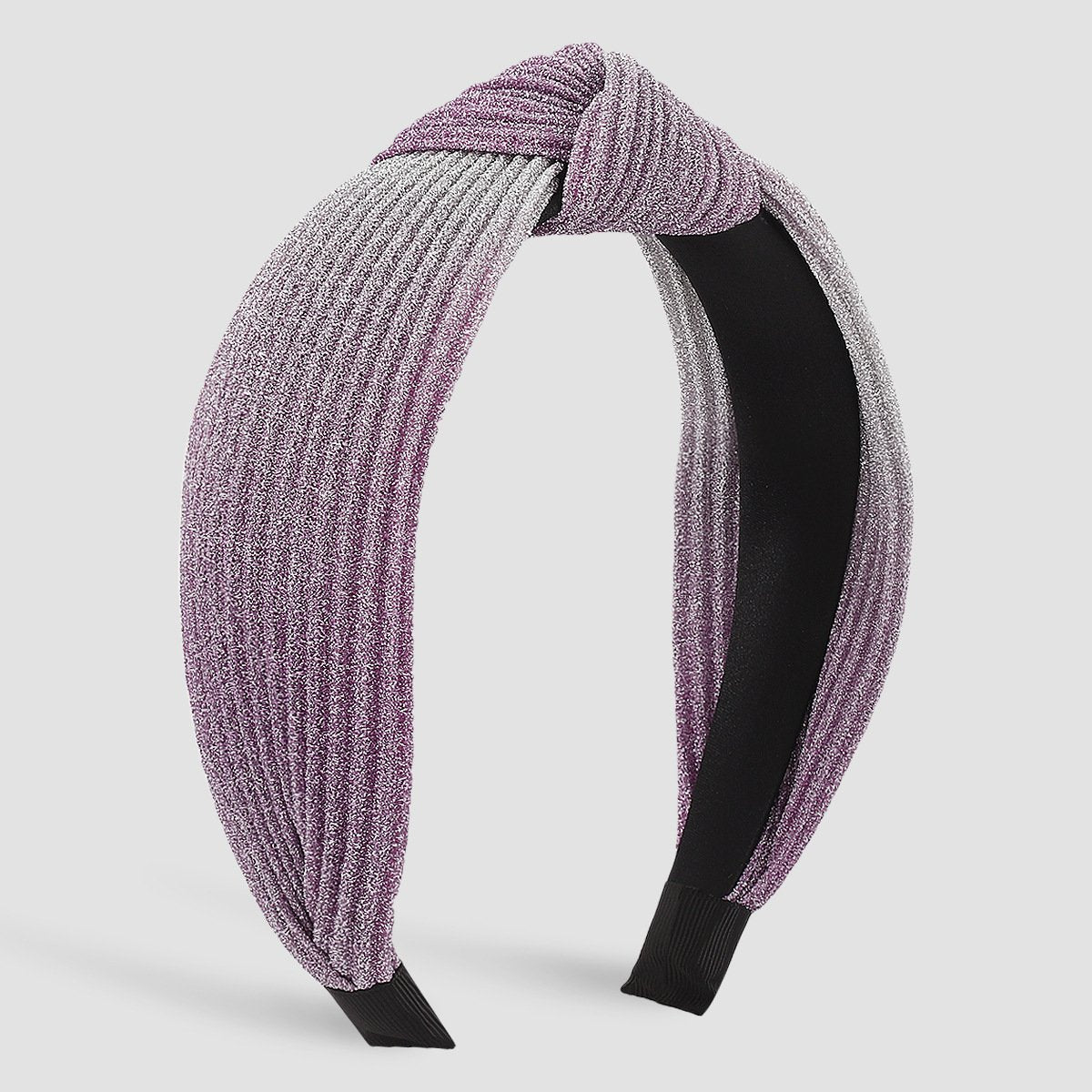 F5162 French light luxury creative tie-dye color contrast personality headband fabric knotted bright silk vertical pattern fashion headband female
