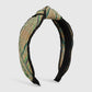 F4529 Handmade straw woven headband with high cranium top net red color knotted wide-brimmed retro fashion headband