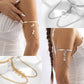 Ornament simple and versatile street shooting open hand decoration shell butterfly tassel chain pendant arm bracelet