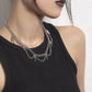 Jewelry Punk Metal Rivet Necklace Female Hip Hop Personality Geometric Chain Clavicle Necklace