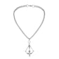 Trendy and domineering stainless steel cupid's arrow pearl pendant titanium steel fashion three-dimensional aesthetic necklace