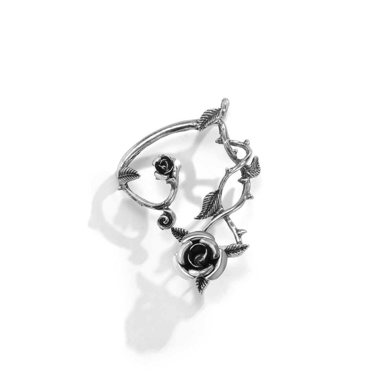 Jewelry Retro Personality Rose Earrings Female Fashion Simple Geometric Metal Ear Bone Clip Earrings