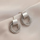 Hollow hemp wreath geometric winding earrings fashion simple trend retro elegant temperament ear jewelry