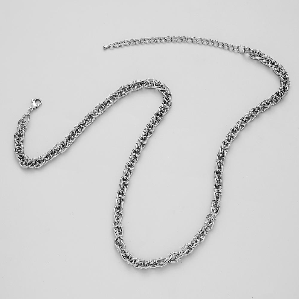 Hip-hop trend men's necklace personality simple fashion jewelry punk simple twist single chain