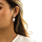 Jewelry Baroque Hollow Disc Inlaid Pearl Earrings Retro Temperament Medieval Simple Ear Studs Women