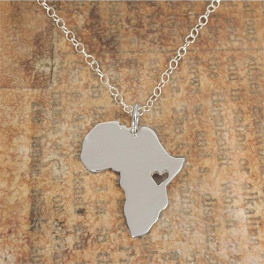 Africa Map Necklace Jewelry