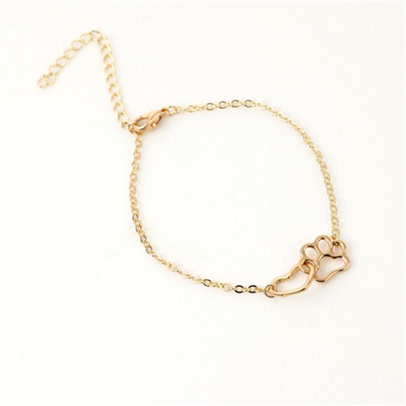 Popular Jewelry Love Dog Print Bracelet Dog Paw Footprint Bracelet Market