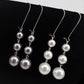 The best taste in the world is Qinghuan's earrings of the same style Anqinghuan Chen Qiaoen's personality gray pearl earrings