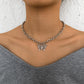 N9521 Simple Chain Necklace Creative Hollow Butterfly Fashion Necklace Exaggerated Punk Hip Hop Necklace