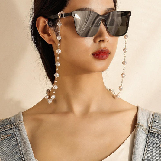 Baroque special-shaped pearl flower mask chain simple temperament design sense glasses chain anti-lost chain accessories