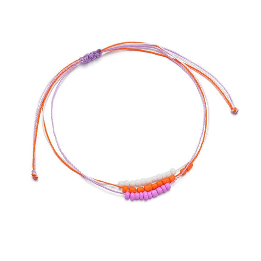 Accessories simple beach anklet ladies multi-layer colorful mixed color rice bead shell anklet