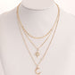 Accessories Simple and Versatile Star Moon Necklace Trendy Tassels Multi-layered Necklace Women