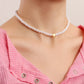 Jewelry colorful light luxury baroque pearl love necklace necklace female ins beaded necklace