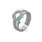 Color rendering line stainless steel opening adjustable color knotted love ring for women