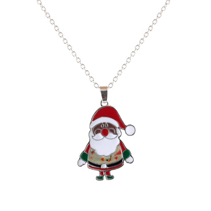 Jewelry Fashion Creative Snowman Christmas Tree Necklace Socks Fawn Pendant Christmas Necklace