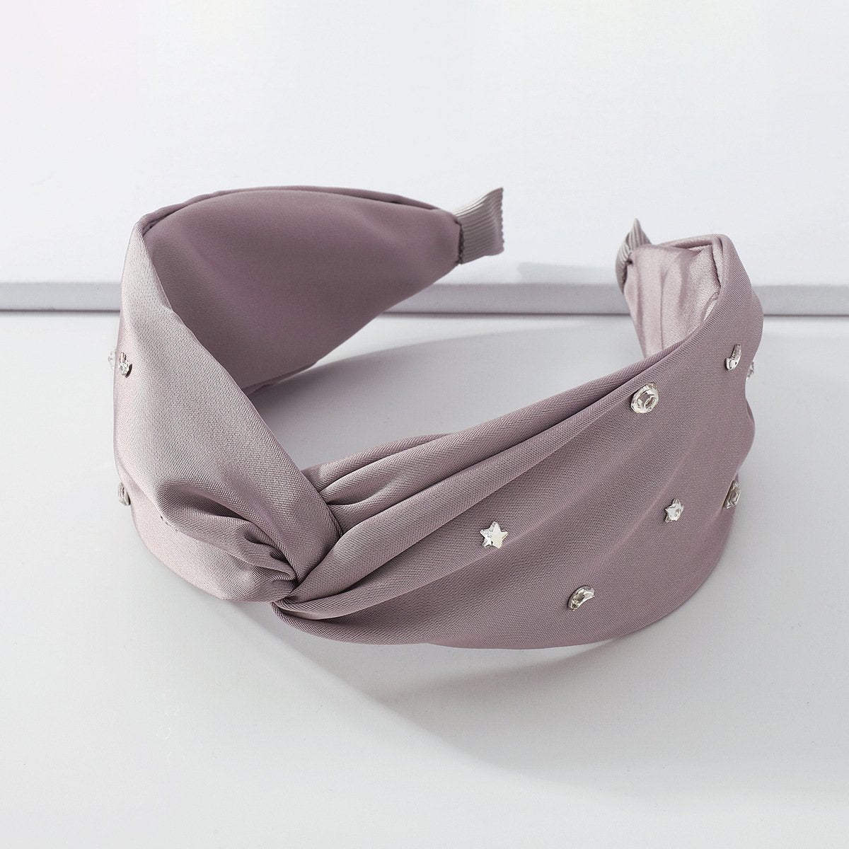 F4196 Fashion hair hoop fabric wide side star moon rhinestone head hoop internet celebrity simple hair accessories for women