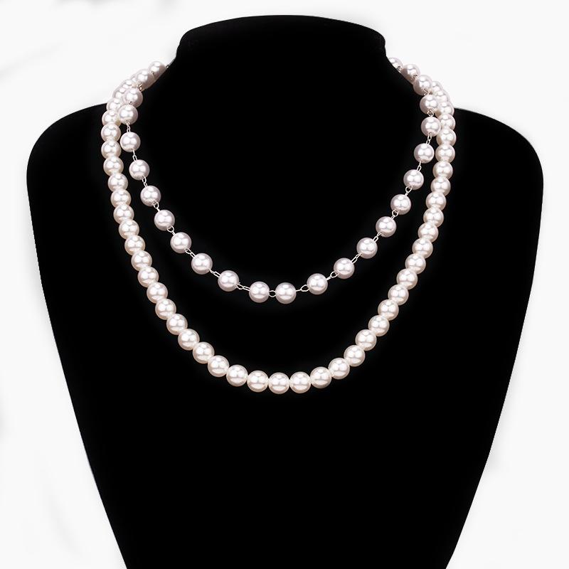 New Year Pearl Set Chain Clavicle Chain Niche Design Sense Short Fashion Choker Necklace Female