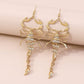 E1827 Niche personality exaggerated geometric fashion earrings micro-inlaid scorpion retro punk earrings for women