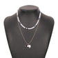 N8694 Jewelry Alloy Elegant Personality Heart Necklace Bohemian Fashion Simple Necklace